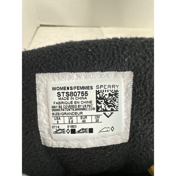 Sperry Womens Saltwater Duck Boots Black Leather Waterproof Size 9 Outdoor Shoe - Picture 4 of 12